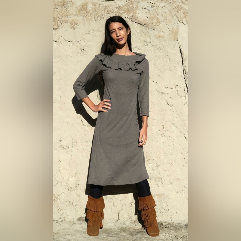 QVC Fringed Camel Suede Boots ( 9 )